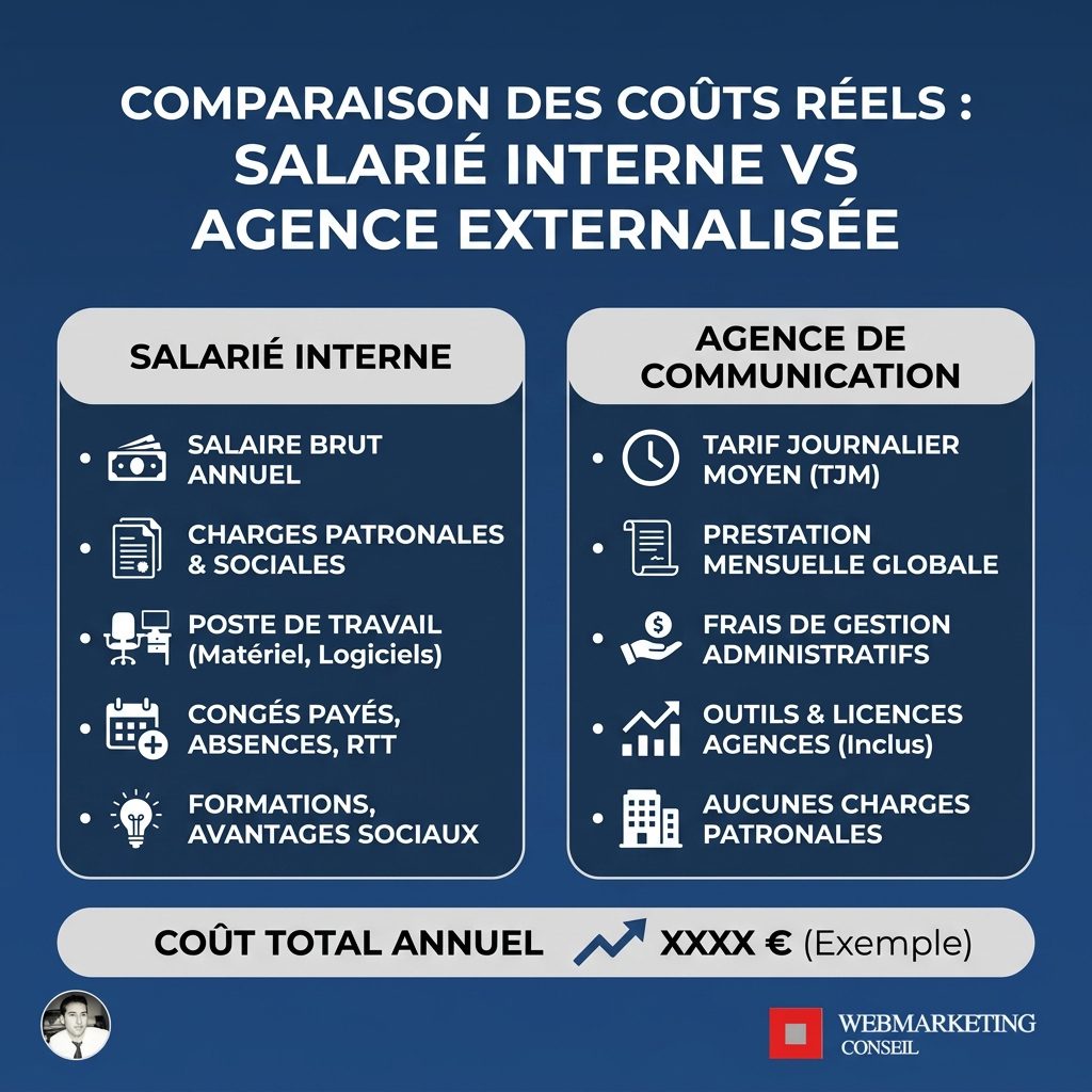 Comparatif coûts communication interne et externe