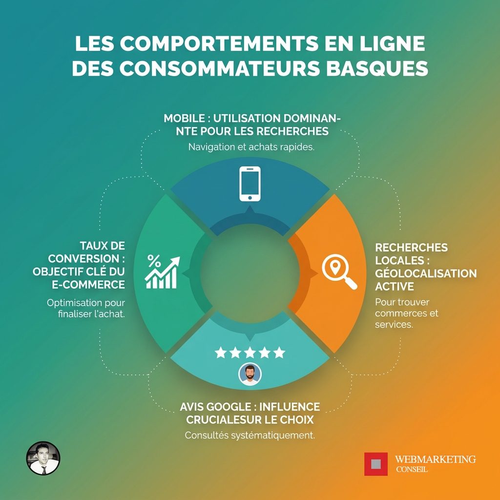 Statistiques comportements en ligne consommateurs Bayonne